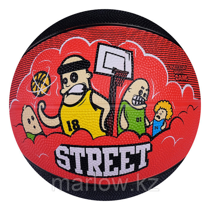 Мяч баскетбольный ONLITOP STREET, размер 5, PVC, бутиловая камера, 400 г - фото 1 - id-p111432302