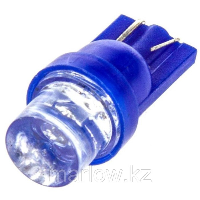 Лампа светодиодная T10(W5W), 24В, 1 диод без цоколя Конус синяя Skyway, - фото 1 - id-p111427401