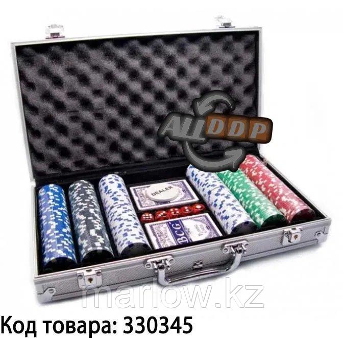 Набор для покера 300 Pc Poker Game Set без Номинала (в алюминиевом кейсе) - фото 1 - id-p111425435