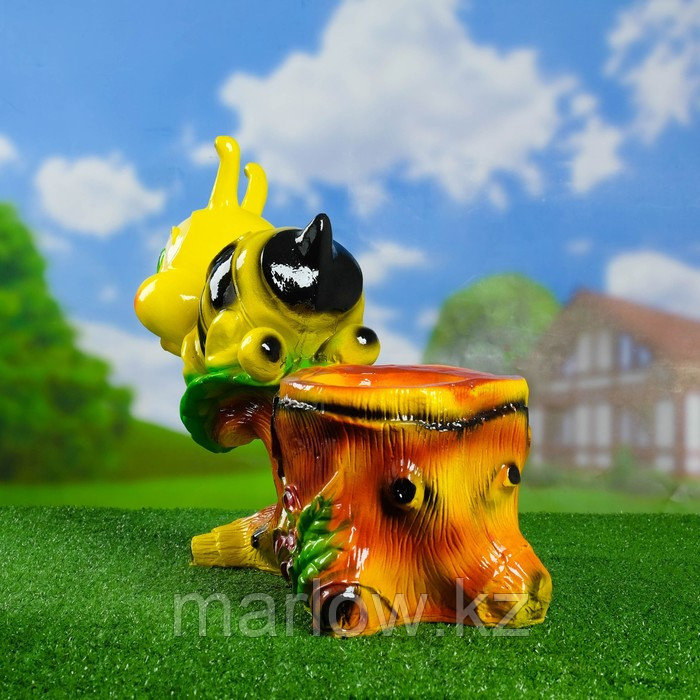 Садовая фигура "Пчела на пне" кашпо 57х21х40см - фото 2 - id-p111438767