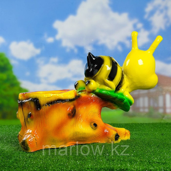 Садовая фигура "Пчела на пне" кашпо 57х21х40см - фото 3 - id-p111438767