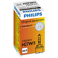 Лампа автомобильная Philips, H27W/1, 12 В, 27 Вт, 12059C1