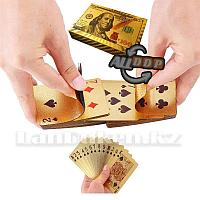 Алтын жалатылған покер карталары Golden Premium dollar 54 кәдесый ойын карталары (түрлі-түсті доллар)
