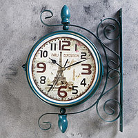 Часы настенные двойные, серия: Садовые, "Оливия", 28х8.5х35 см