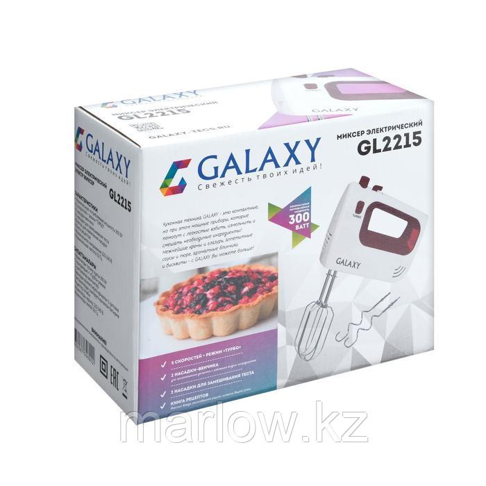 Миксер Galaxy GL 2215, ручной, 300 Вт, 5 скоростей, бело-красный - фото 6 - id-p111435026