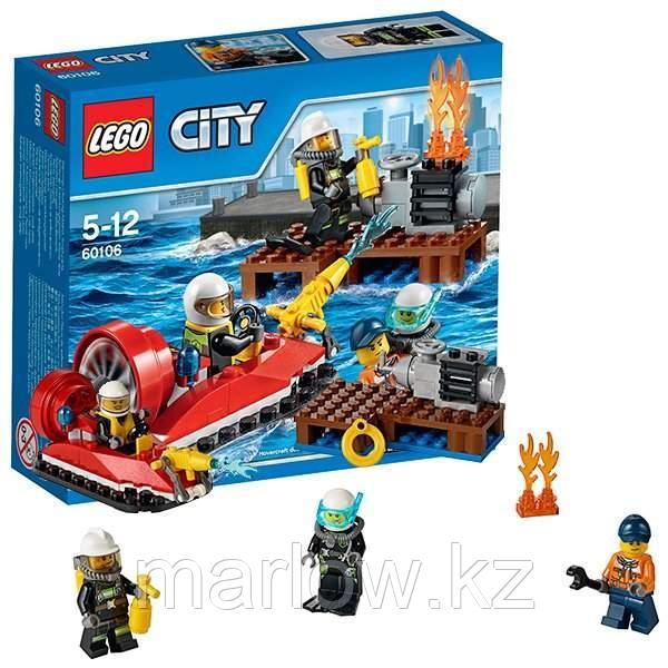 Lego City 60106 Лего Город Набор для начинающих ,Пожарная охрана, - фото 1 - id-p111470493