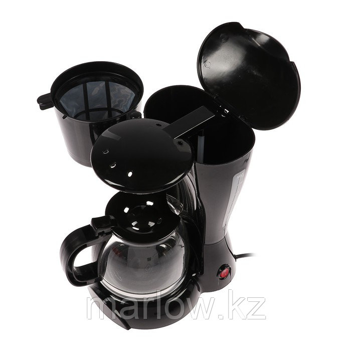 Кофеварка LuazON LKM-654, капельная, 1.2 л, 900 Вт, чёрная - фото 4 - id-p111434195