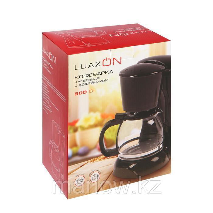 Кофеварка LuazON LKM-654, капельная, 1.2 л, 900 Вт, чёрная - фото 6 - id-p111434195