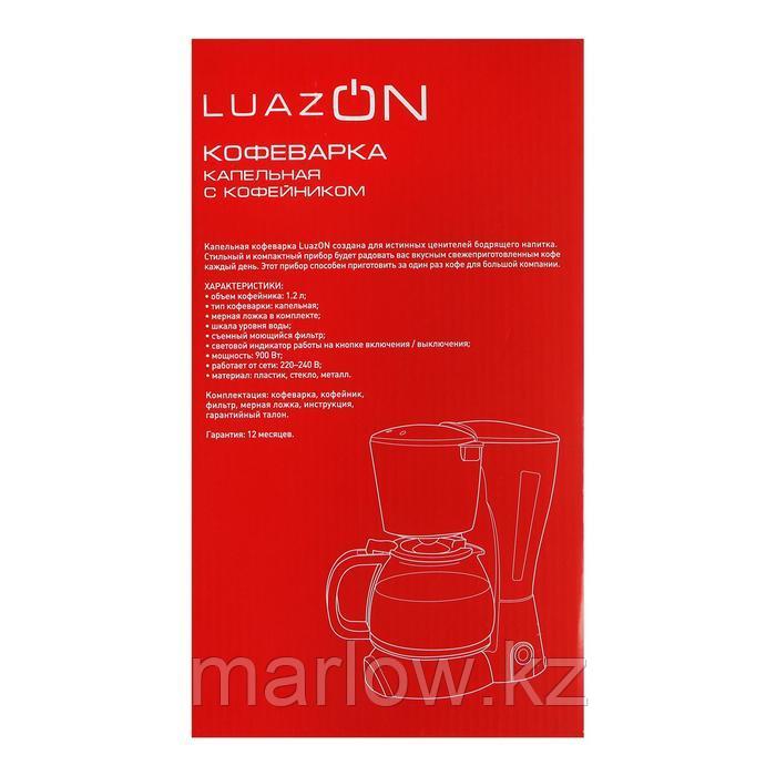 Кофеварка LuazON LKM-654, капельная, 1.2 л, 900 Вт, чёрная - фото 7 - id-p111434195