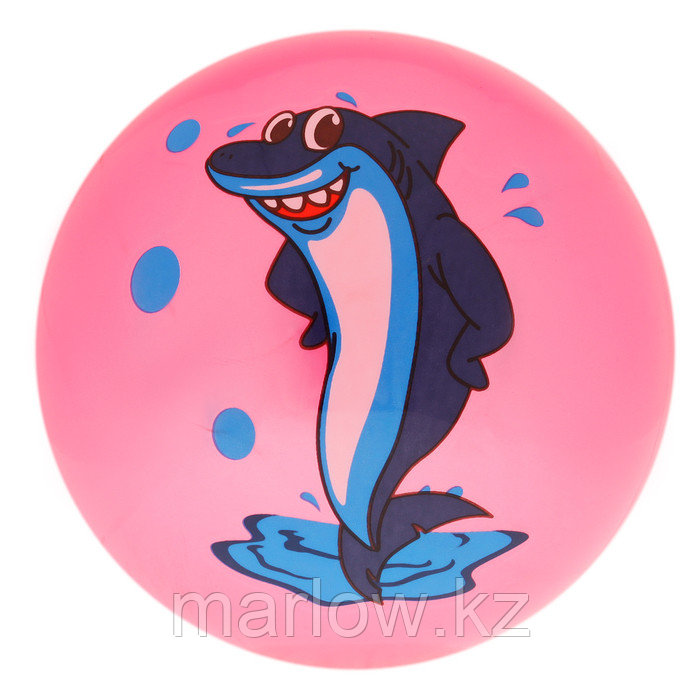 Мяч детский «Дельфинчики», d=25 см, 60 г, цвет розовый, принт МИКС - фото 2 - id-p111432384
