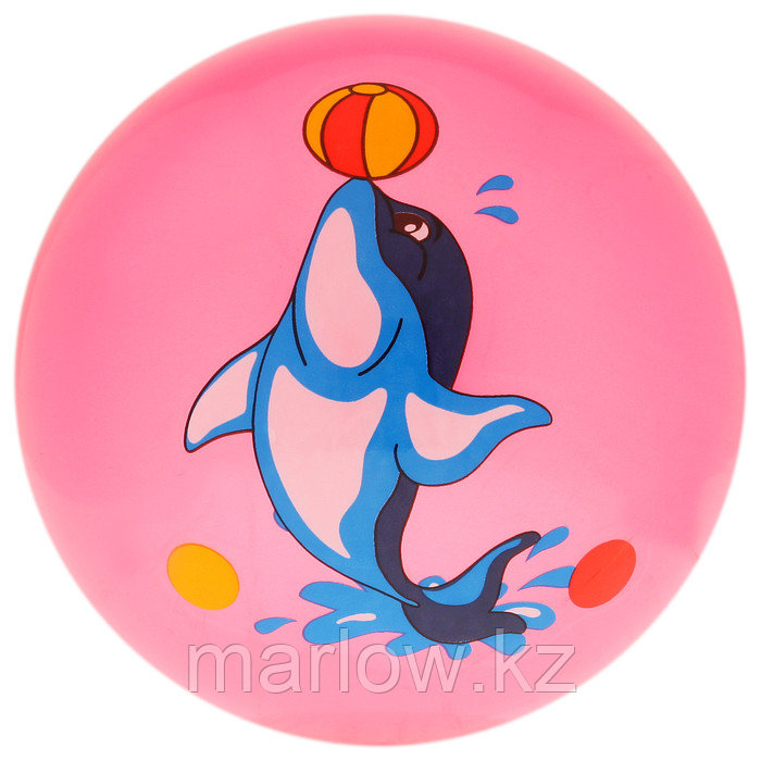Мяч детский «Дельфинчики», d=25 см, 60 г, цвет розовый, принт МИКС - фото 3 - id-p111432384