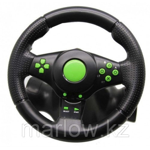 Игровой мультимедийный универсальный руль vibration steering wheel (PS3/PS2/PC USB) - фото 1 - id-p111458605