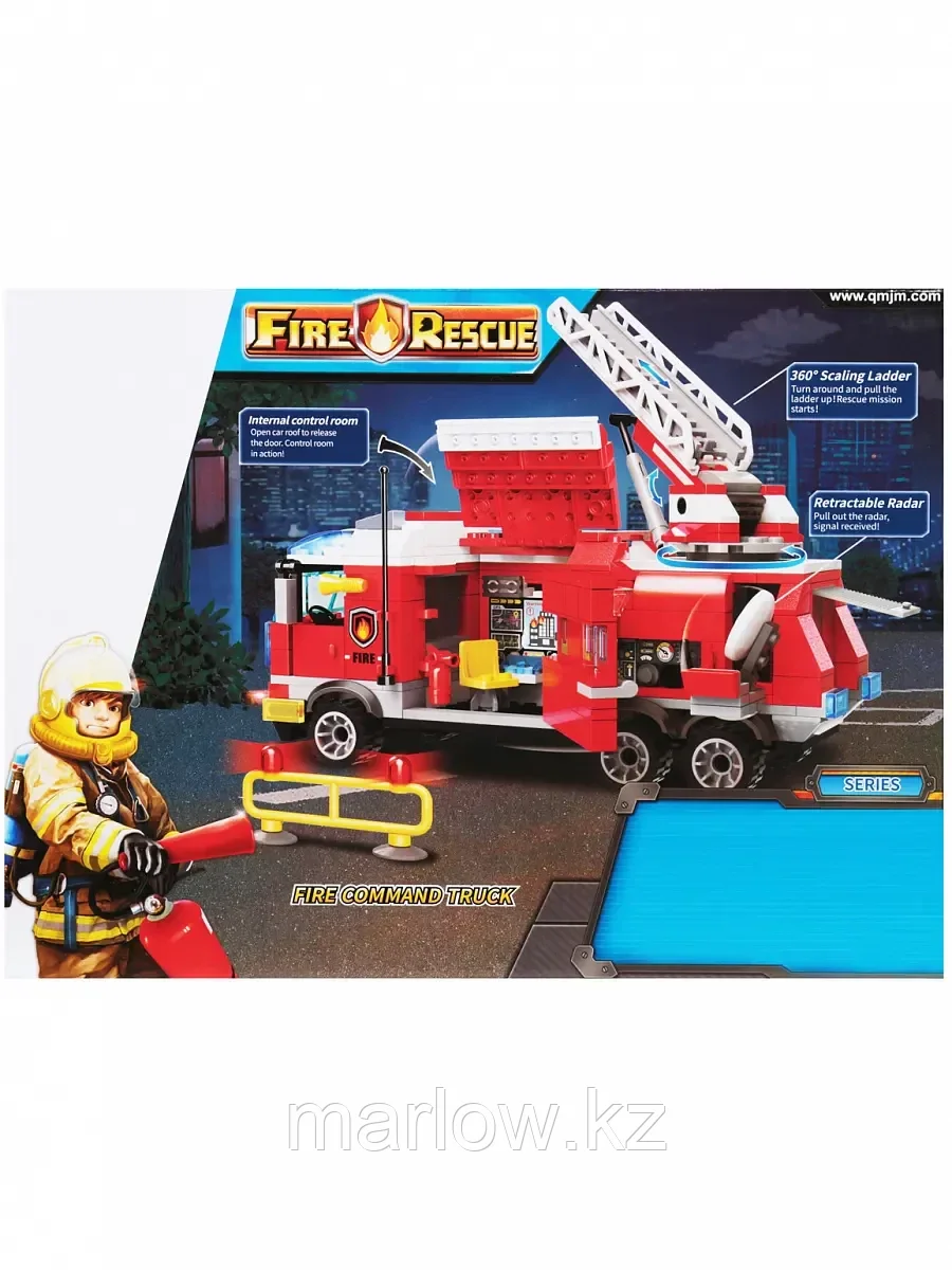 Конструктор блочный Пожарная машина 367 дет. 2807 Qman - фото 2 - id-p111445734