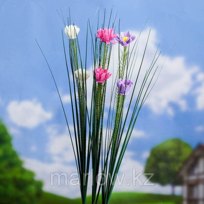 Штекер садовый, декоративный "Цветы" 3х3см, 75см - фото 2 - id-p111438816