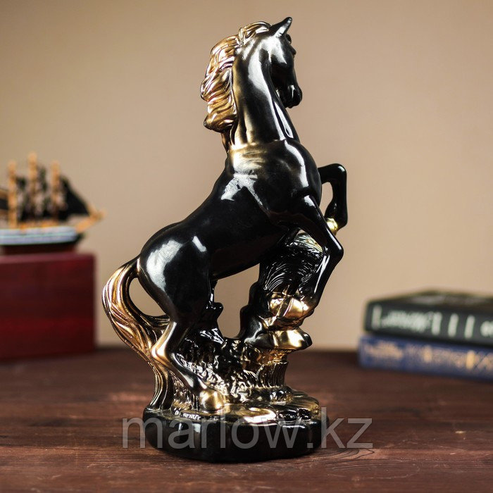 Сувенир "Конь на дыбах" чёрный, 38 см, микс - фото 3 - id-p111437841