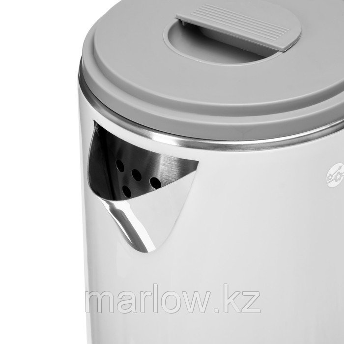 Чайник электрический Sakura SA-2155WG, пластик, колба металл, 1.2 л, 1500-1800 Вт, белый - фото 2 - id-p111435072