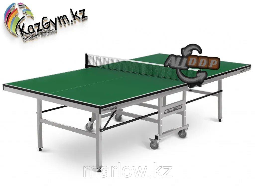 Теннисный стол Start Line Leader 22 мм, GREEN (без сетки) - фото 1 - id-p111451678