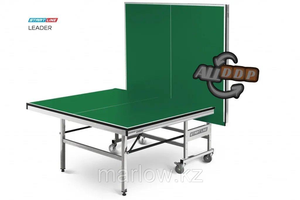 Теннисный стол Start Line Leader 22 мм, GREEN (без сетки) - фото 2 - id-p111451678