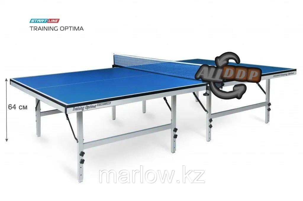 Теннисный стол Start Line Training Optima, 22 мм, без сетки, на роликах, складные регулируемые опоры - фото 4 - id-p111451683