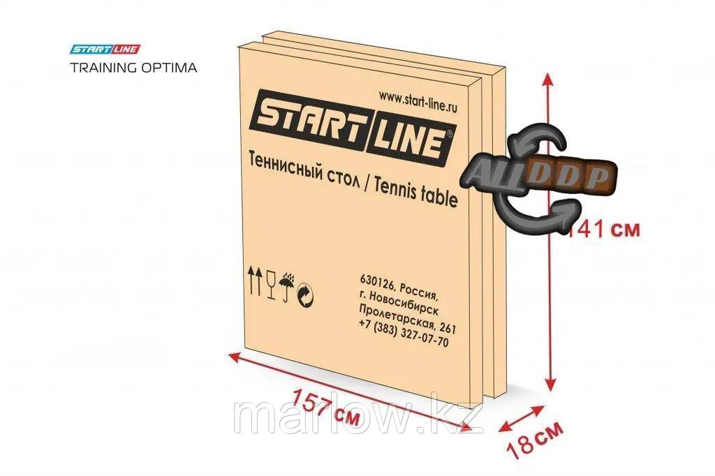 Теннисный стол Start Line Training Optima, 22 мм, без сетки, на роликах, складные регулируемые опоры - фото 6 - id-p111451683