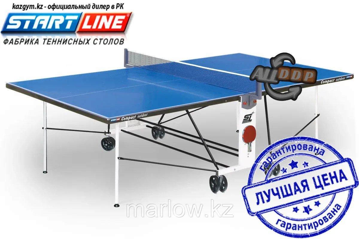 Всепогодный теннисный стол Start Line Compact Outdoor LX с сеткой - фото 1 - id-p111451684
