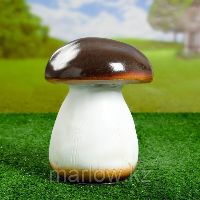 Садовая фигура "Белый гриб" средний 14х14х24см - фото 1 - id-p111438845