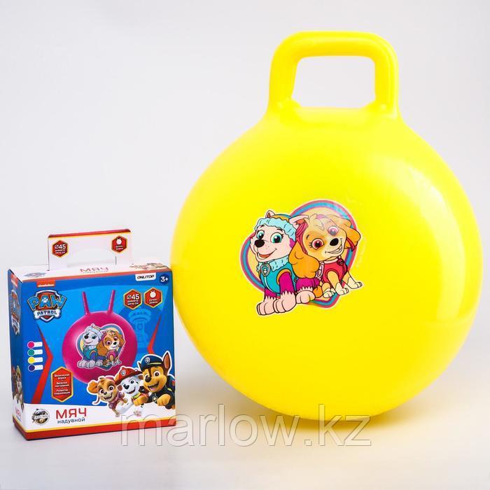 Мяч прыгун обычный с ручками Paw Patrol d=45 см, вес 350 гр, цвета МИКС - фото 1 - id-p111432410