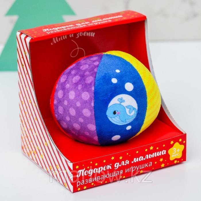 Мягкий развивающий мячик в подарочной коробке «Морской мир» - фото 1 - id-p111433245