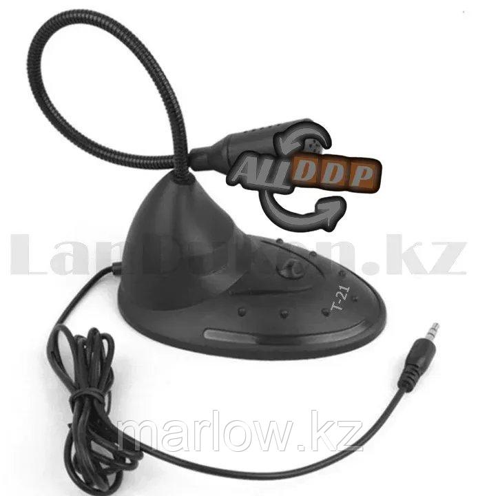Универсальный конденсаторный микрофон гибкий проводной с мини подставкой aux 3.5 мм Microphones Т-21 - фото 4 - id-p111453676