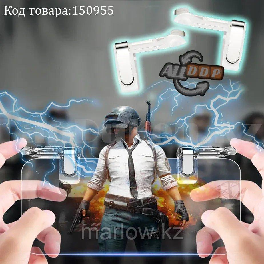 Триггеры игровые контроллеры универсальные карманные для смартфона с чехлом прозрачные - фото 1 - id-p111454680