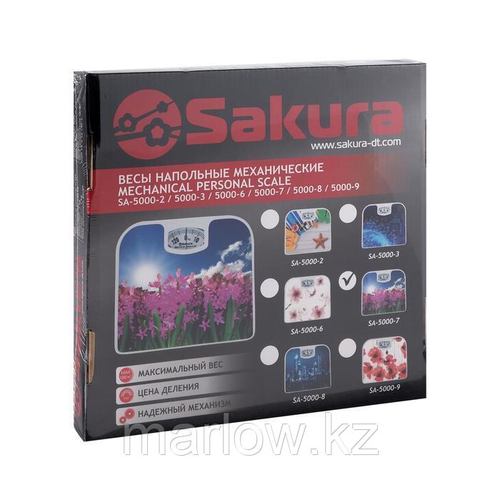 Весы напольные Sakura SA-5000-7, механические, до 130 кг, картинка "гиацинты" - фото 9 - id-p111433264