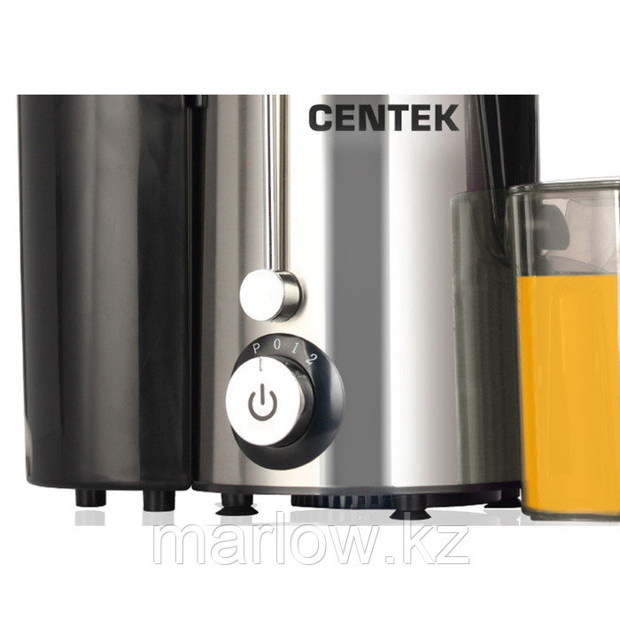 Соковыжималка Centek CT-1209, 600 Вт, 2 скорости+puls, серебристая - фото 6 - id-p111435097