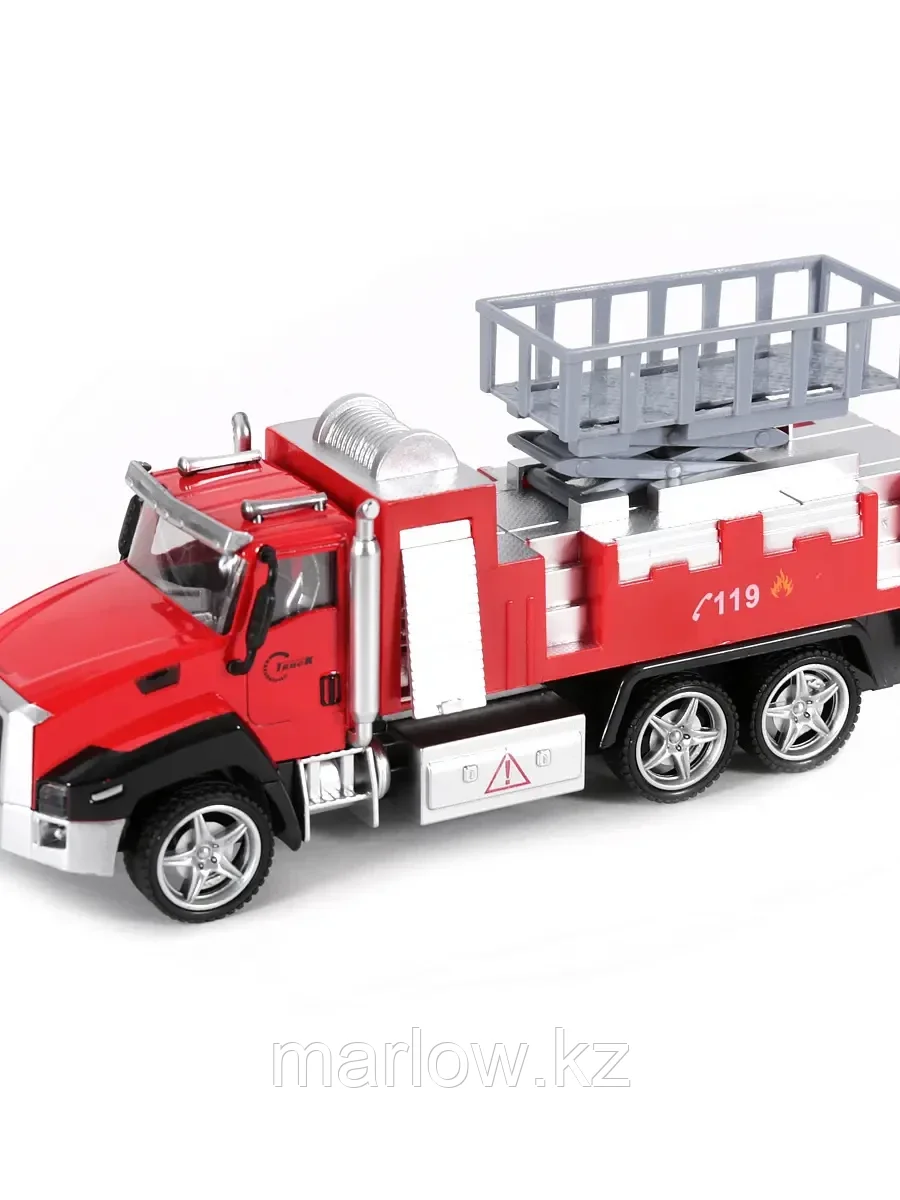 Модель машины Пожарная машина с вышкой 20см инерция 2213-6-1 - фото 1 - id-p111442832