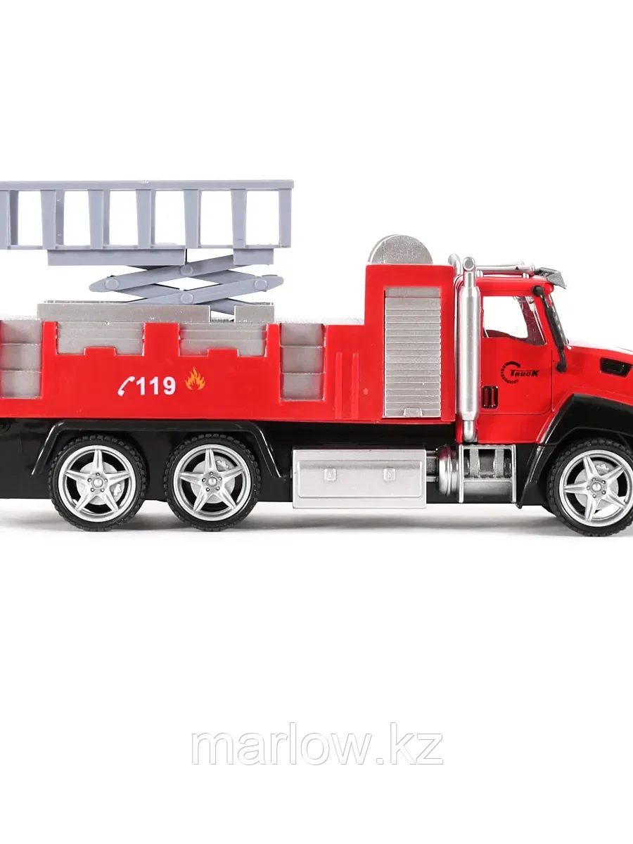 Модель машины Пожарная машина с вышкой 20см инерция 2213-6-1 - фото 2 - id-p111442832