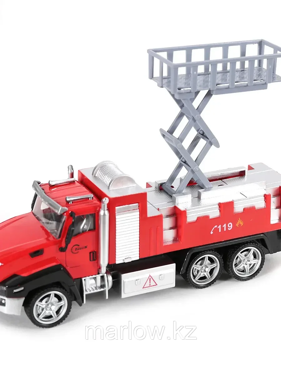 Модель машины Пожарная машина с вышкой 20см инерция 2213-6-1 - фото 3 - id-p111442832
