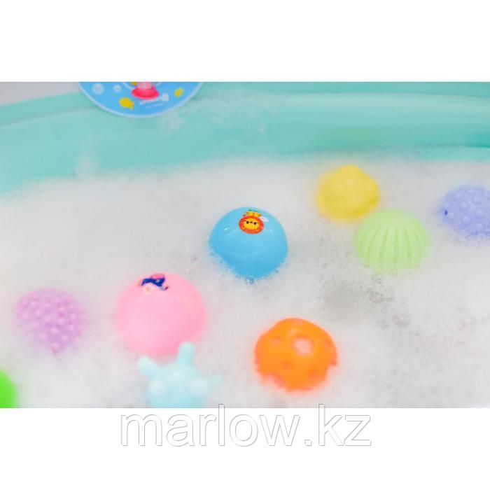 Набор развивающих тактильных мячиков для ванны с пищалкой 5шт «Животные», 7 см - фото 2 - id-p111433269