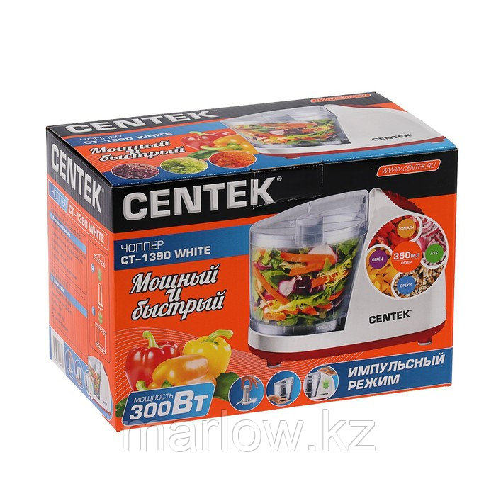 Измельчитель Centek CT-1390, пластик, 400 Вт, 0.35 л, белый - фото 7 - id-p111435111