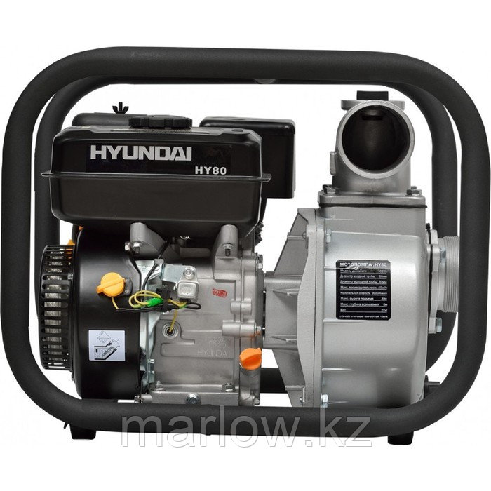 Мотопомпа бензиновая Hyundai HY 80, 5.2 кВт, 1000 л/мин, ручной стартер, для чистой воды - фото 2 - id-p111465625