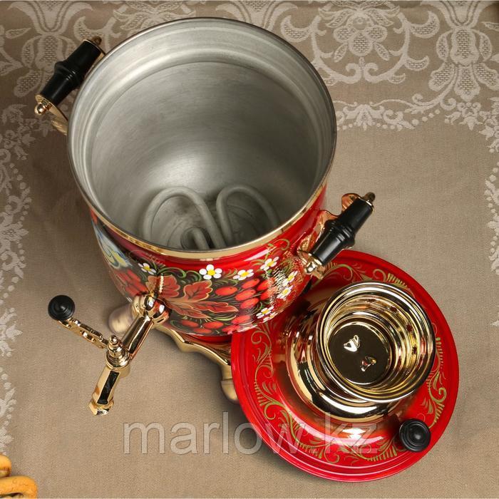 Набор «Рябина», 3 предмета, самовар 3 л, заварочный чайник 0,7 л, поднос - фото 5 - id-p111434283
