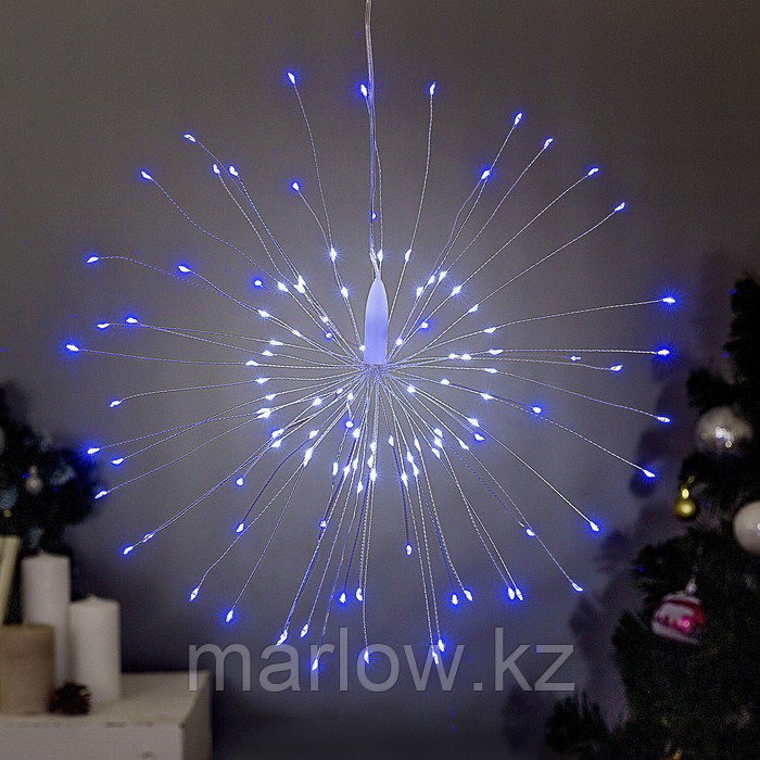 Фигура новогодняя "Салют", АА*4 (не в компл.), 120 LED, СИНЕ-БЕЛЫЙ - фото 1 - id-p111459669