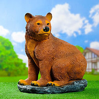 Садовая фигура "Медведь на камне" 50*37*57см