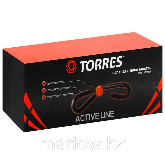 Эспандер TORRES Thigh master, пластиковая защита пружины, мягкие ручки, цвет серый/оранжевый - фото 4 - id-p111433327