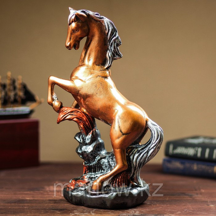 Сувенир "Конь на дыбах" бронзовый цвет, 38 см, микс - фото 3 - id-p111437949