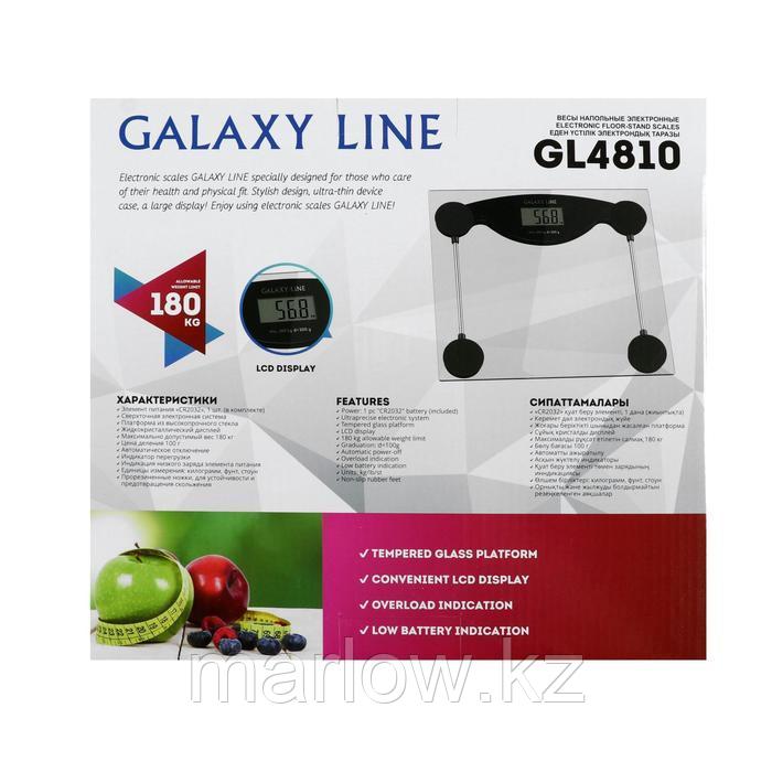 Весы напольные Galaxy GL 4810, электронные, до 180 кг, 1хCR2032, стекло, чёрные - фото 8 - id-p111433342