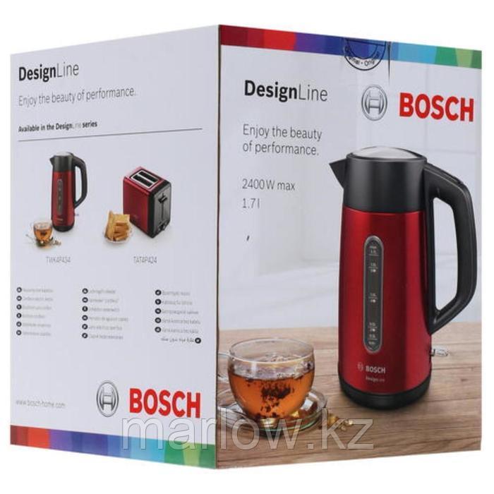 Чайник Bosch TWK4P434, металл, 1.7 л, 2400 Вт, красный - фото 3 - id-p111437163