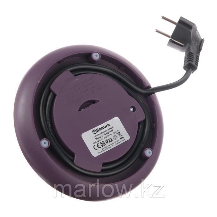 Чайник электрический Sakura SA-2343P, пластик, 1.7 л, 1850-2200 Вт, фиолетовый - фото 6 - id-p111435202