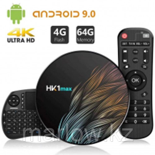 Приставка Smart Tv Box HK1 max (RK3328 4+64 Android 9.0) - фото 1 - id-p111457760