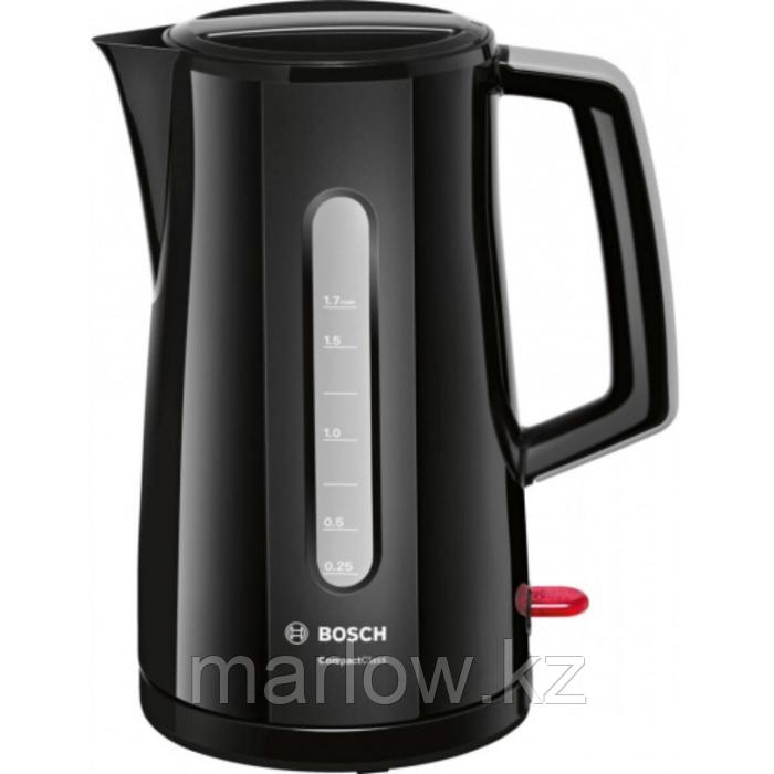 Чайник электрический Bosch TWK 3A013, пластик, 1.7 л, 2400 Вт, черный - фото 1 - id-p111435219
