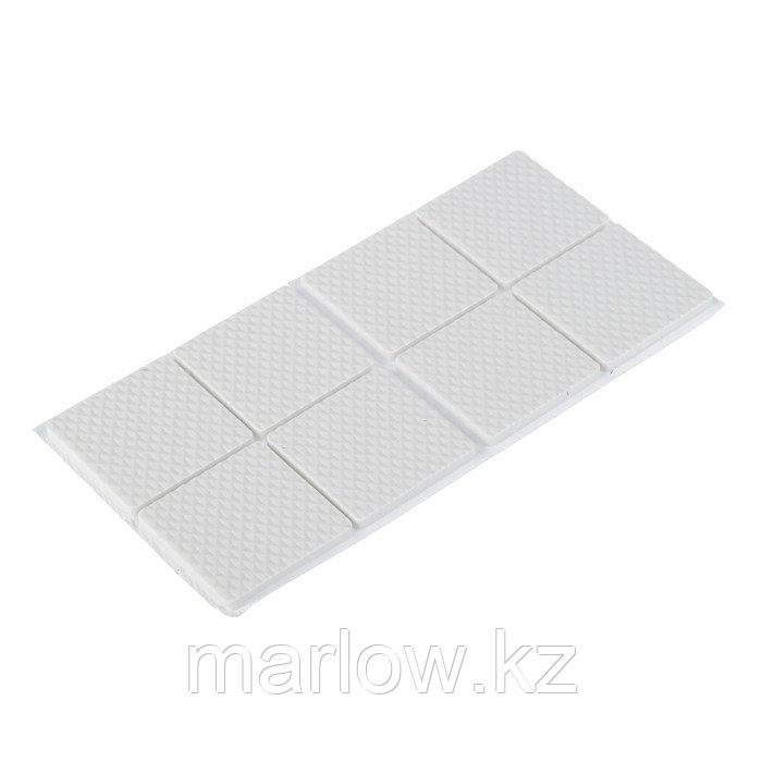 Накладка мебельная квадратная TUNDRA, размер 38 х 38 мм, 8 шт, полимерная, цвет белый - фото 2 - id-p111462736