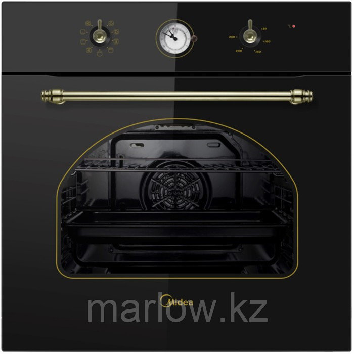 Духовой шкаф Midea MO 58100 RGB-B, электрический, 70 л, класс А, черный/бронза - фото 1 - id-p111436225